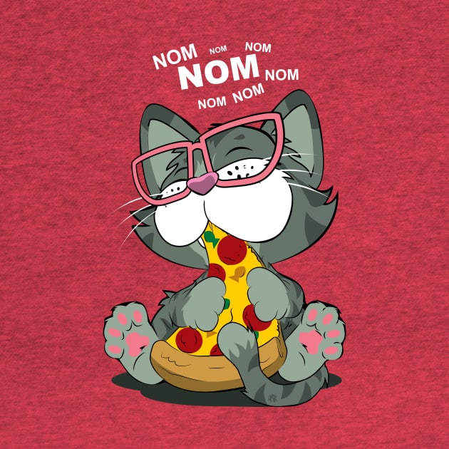 Pizza Cat! Pink by CuddleswithCatsArt